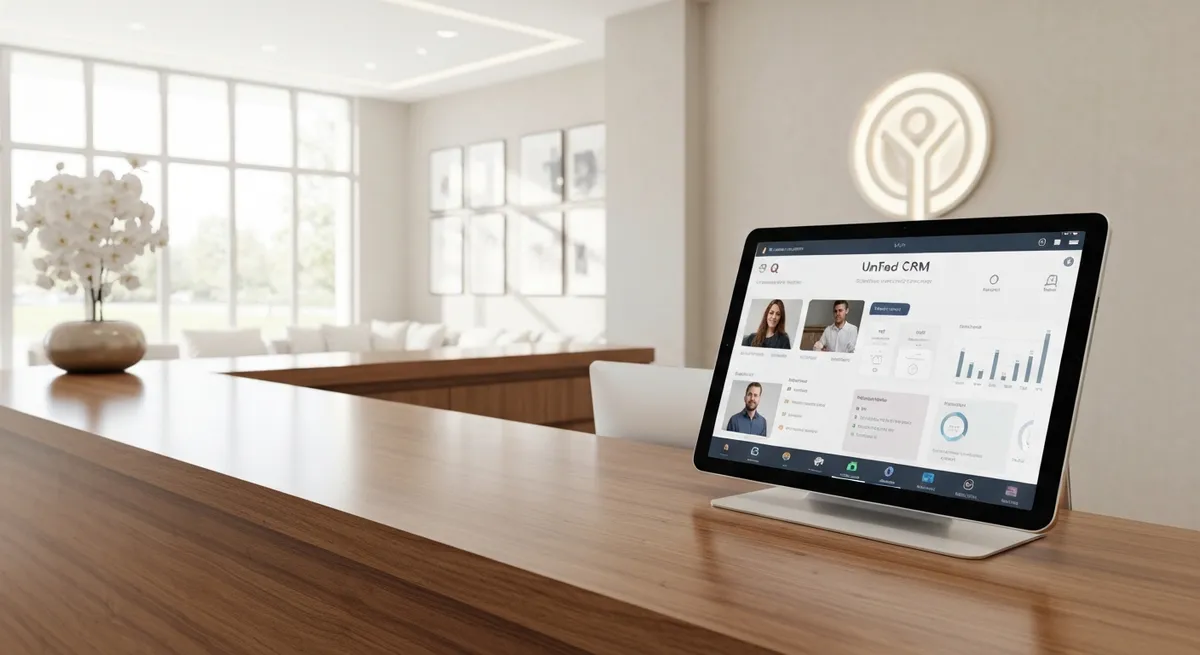 Modern medspa reception area using CasperPortal for unified client management